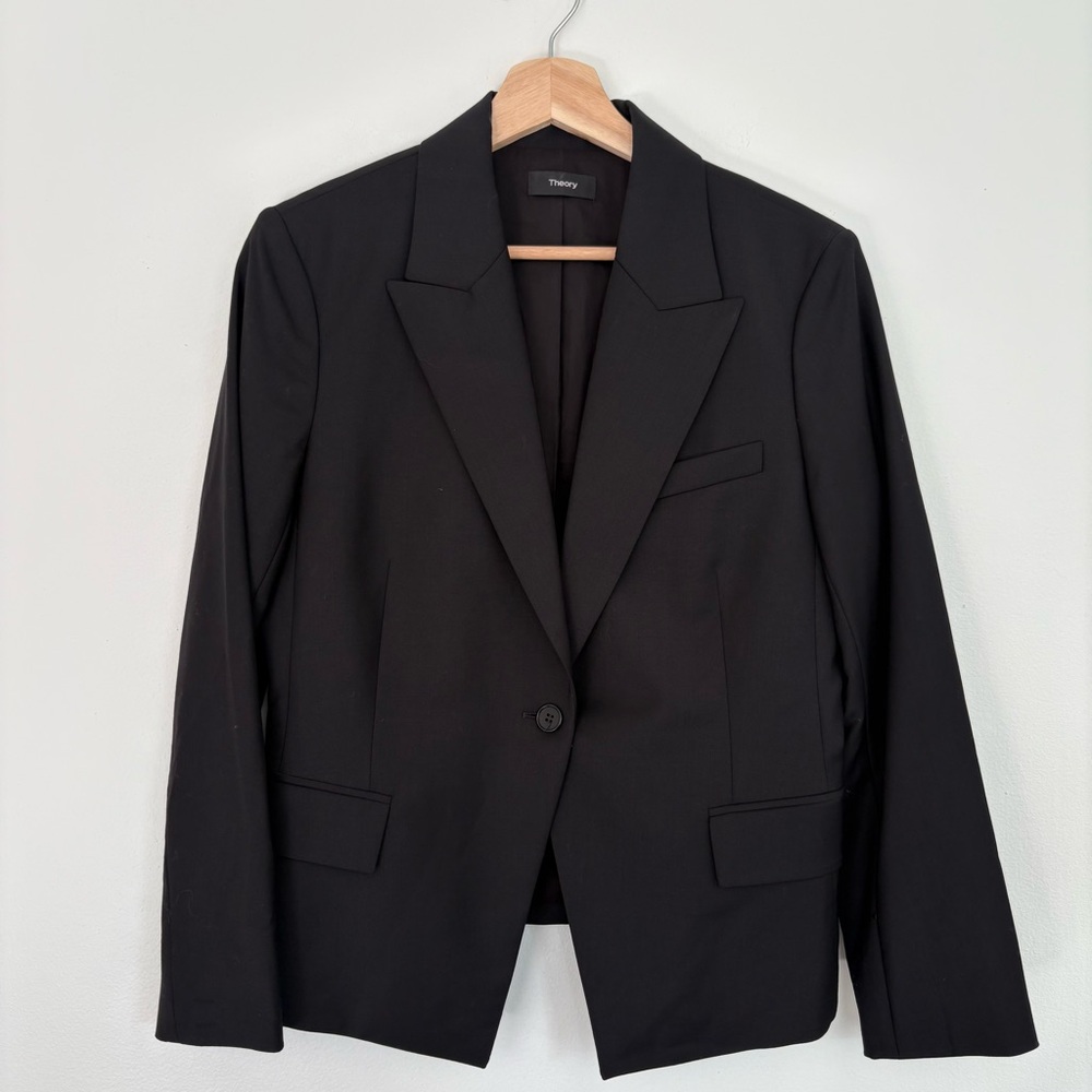 Theory || Brince Blazer Jacket Wool Black 10